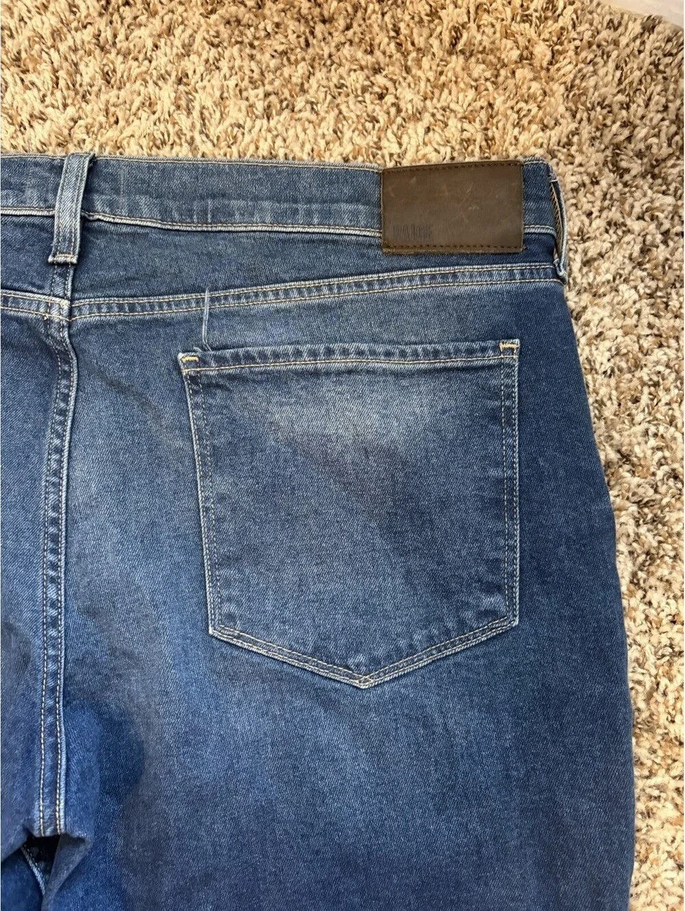 PAIGE Lennox Slim Fit Jeans Men's Size 38x32 Blue Medium Wash Stretch Denim